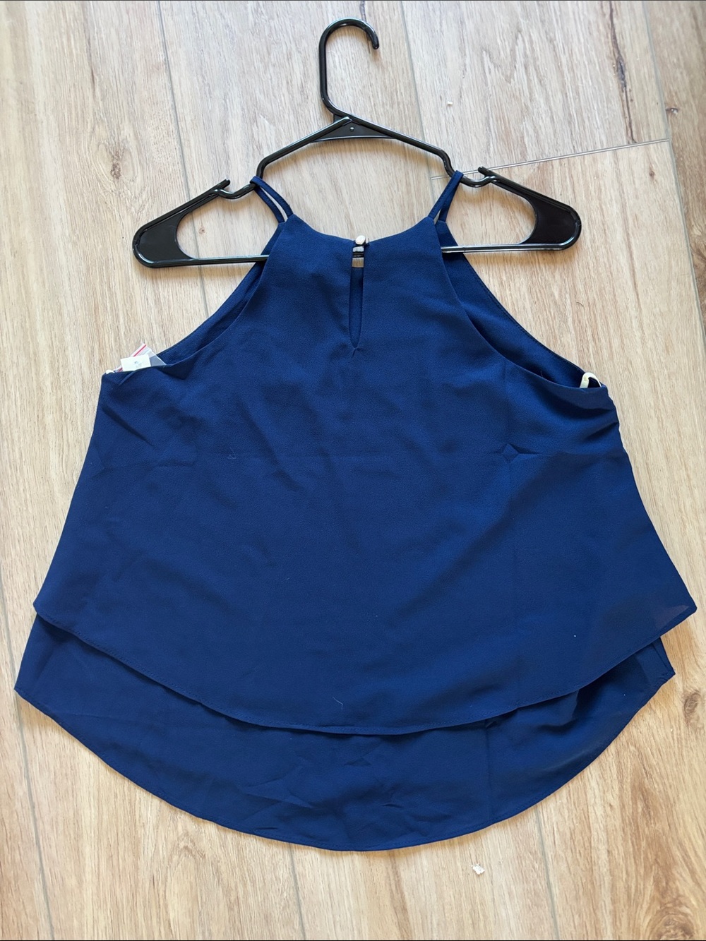 Active USA Navy Layered Halter Camisole